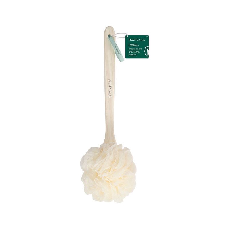 slide 1 of 7, EcoTools EcoPouf Bath Brush, 1 ct