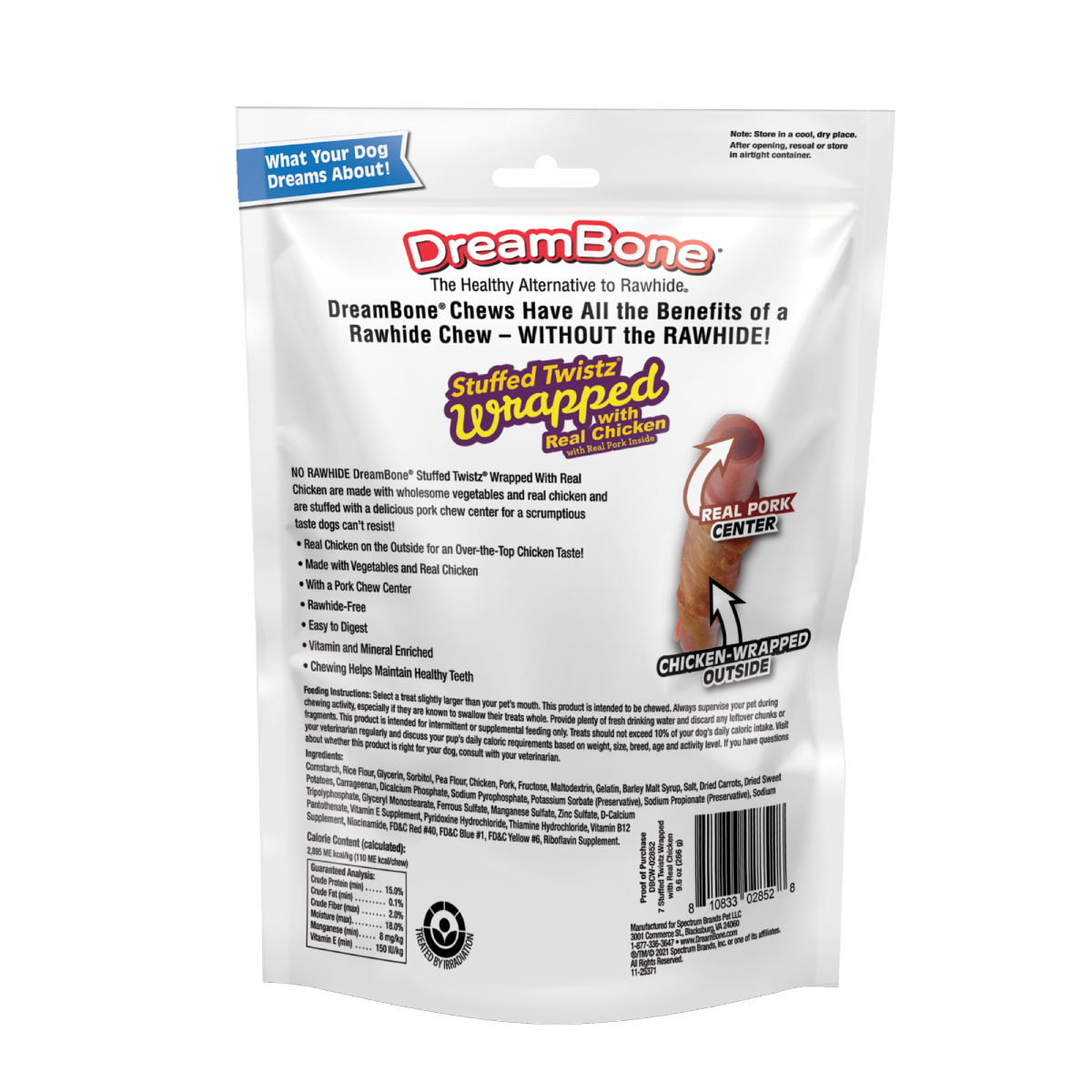 slide 2 of 2, DreamBone Chicken Wrapped Stuffed Twistz, 7 ct