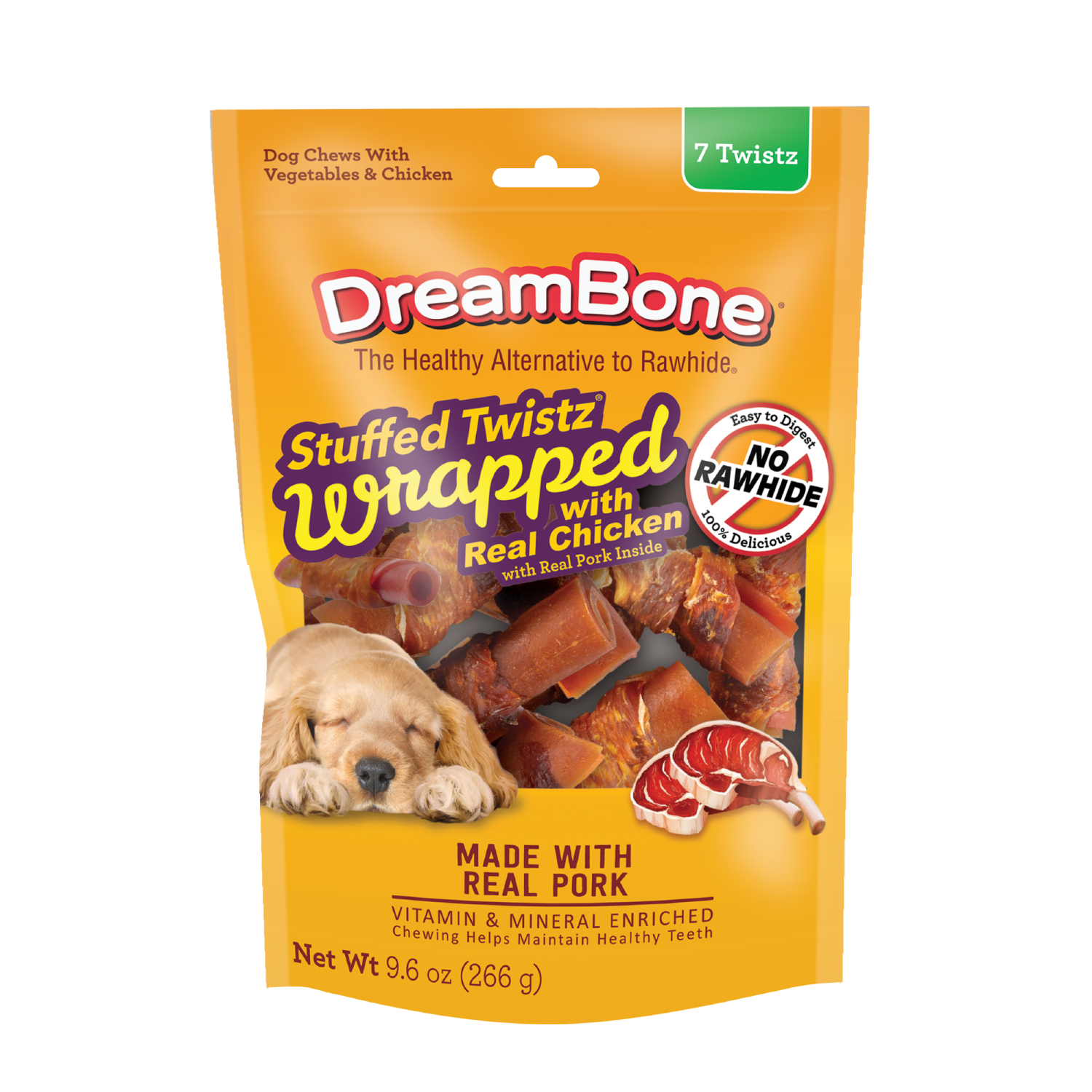 slide 1 of 2, DreamBone Chicken Wrapped Stuffed Twistz, 7 ct