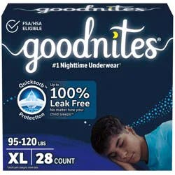 Goodnites Boys' Disposable Nighttime Underwear - Size XL - 28 ct