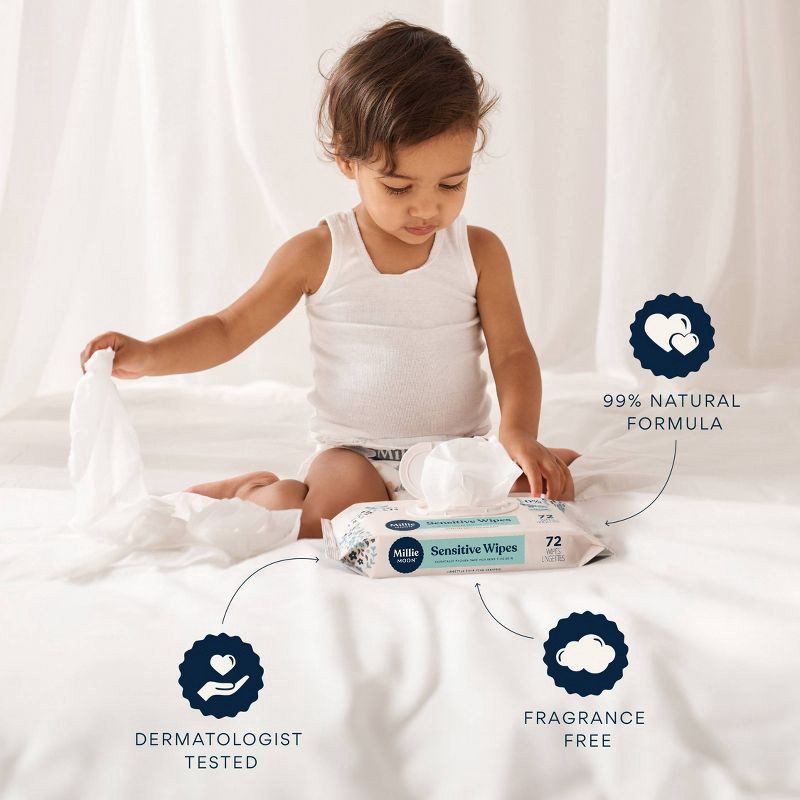 slide 2 of 8, Millie Moon Sensitive Wipes Jumbo Box - 648ct, 648 ct