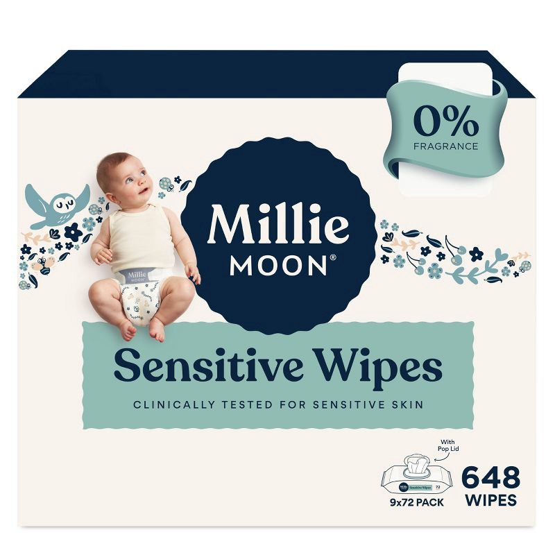 slide 1 of 11, Millie Moon Sensitive Wipes - 648ct, 648 ct