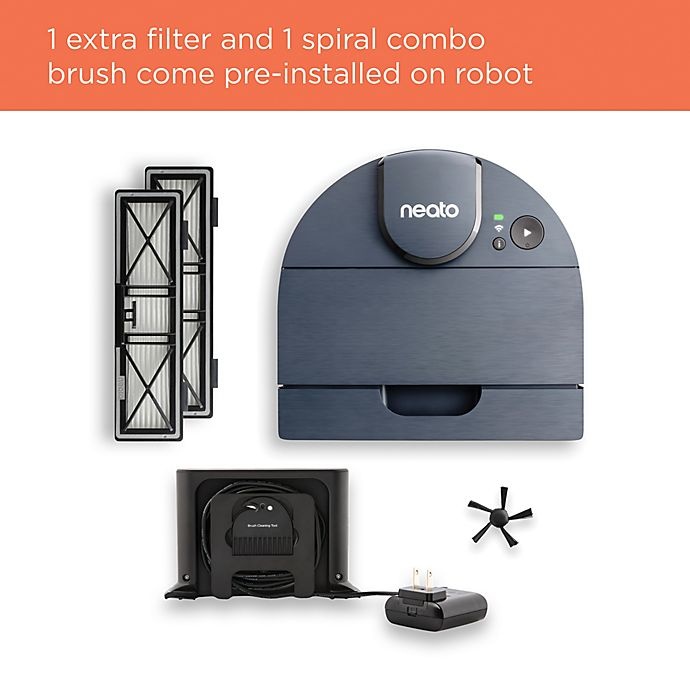 slide 12 of 12, Neato D8 Intelligent Robot Vacuum Wi-Fi Connected with LIDAR Navigation - Indigo, 1 ct