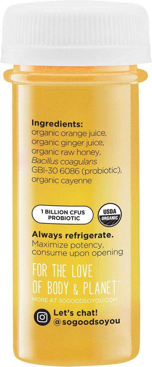slide 5 of 7, So Good So You Immunity Ginger Cayenne Probiotic Shot, 1.7 fl oz