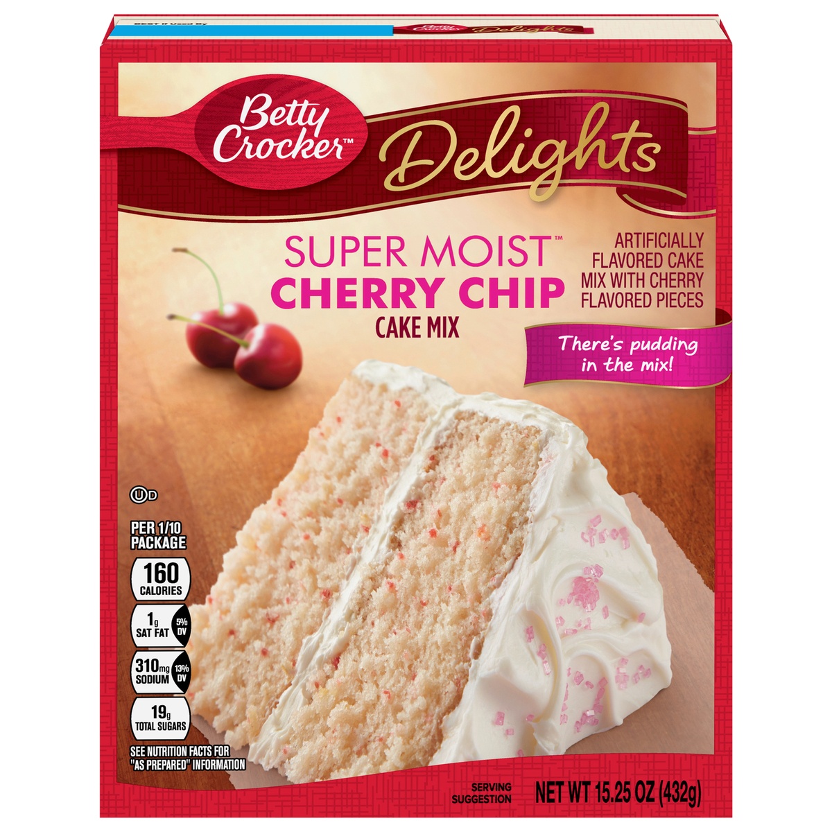 slide 1 of 1, Betty Crocker Super Moist Cherry Chip Cake Mix, 15.25 oz, 15.25 oz