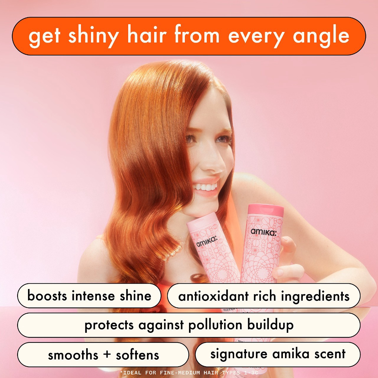 slide 2 of 14, amika Mirrorball High Shine + Protect Antioxidant Shampoo 9.2 oz / 275 ml,