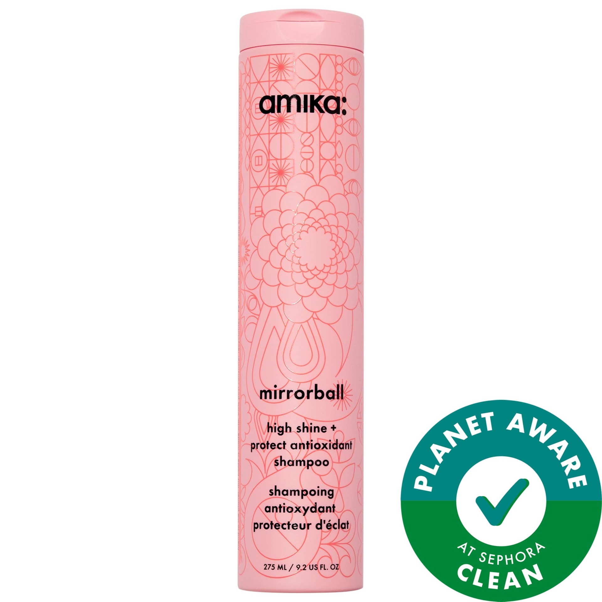 slide 1 of 14, amika Mirrorball High Shine + Protect Antioxidant Shampoo 9.2 oz / 275 ml,