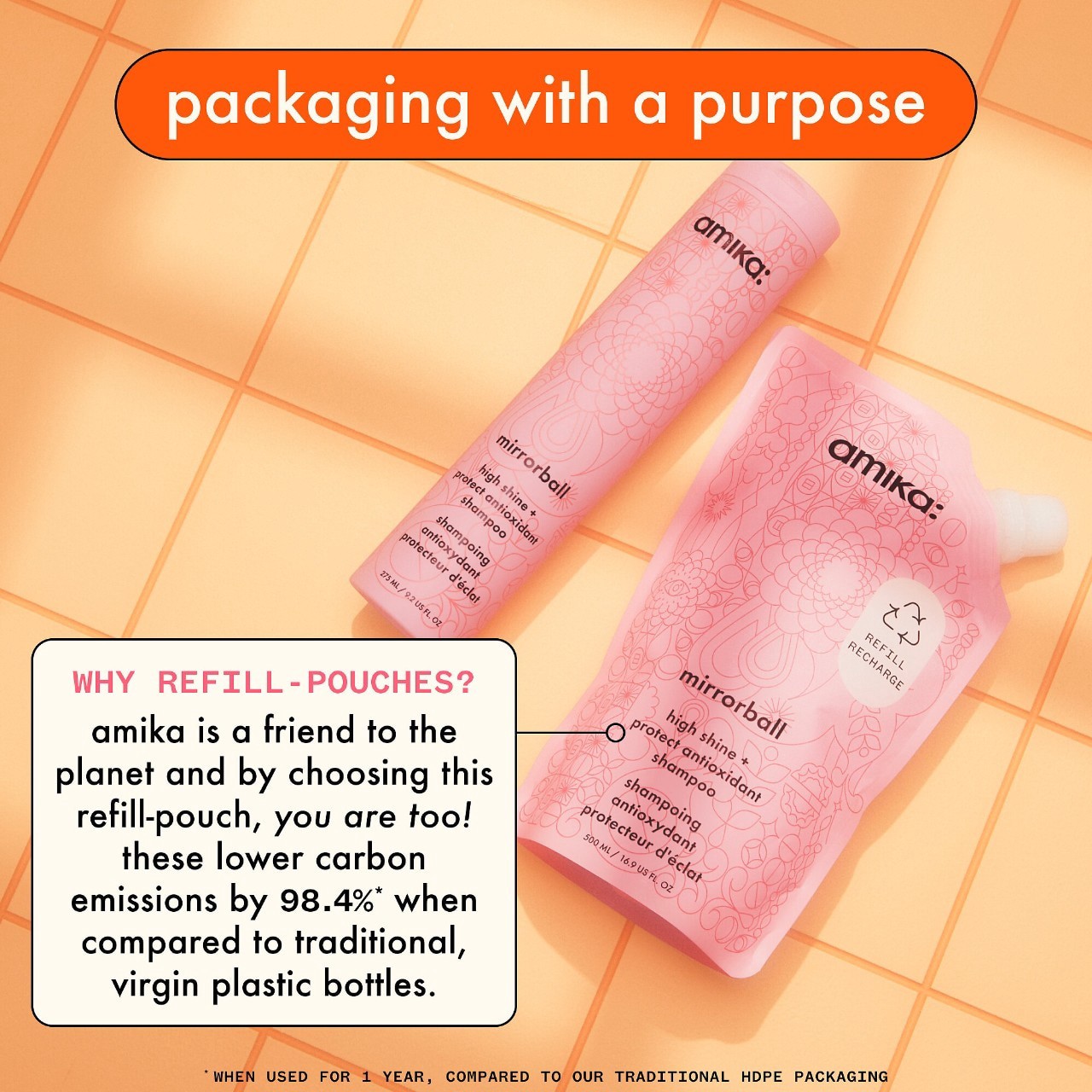 slide 11 of 14, amika Mirrorball High Shine + Protect Antioxidant Conditioner 9.2 oz / 275 ml,