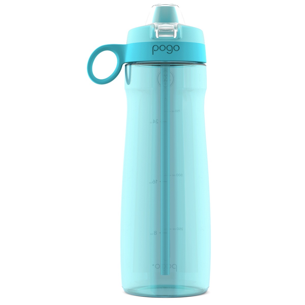slide 13 of 13, Pogo Soft Straw Tritan Plastic Water Bottle, 32 oz