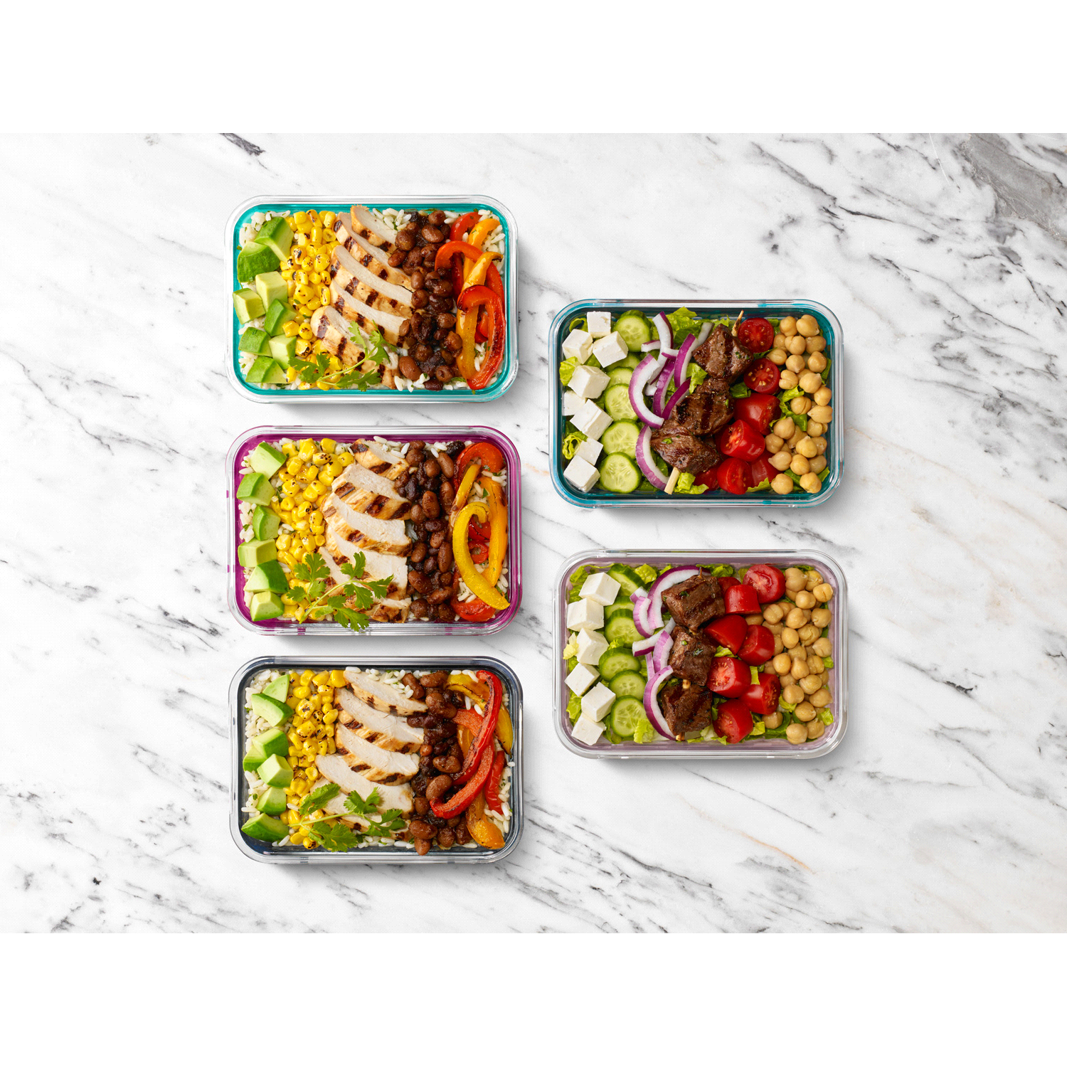 slide 4 of 4, Ello DuraGlass Meal Prep Set, 10 ct