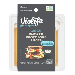 Violife Just Like Smoked Provolone Slices, Dairy-Free Vegan 7.05 oz Pack
