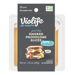 Violife Just Like Smoked Provolone Slices, Dairy-Free Vegan 7.05 oz Pack