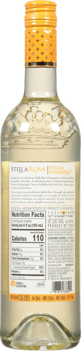 slide 2 of 9, Stella Rosa Pineapple Semi-Sweet White Wine 750 ml, 750 ml