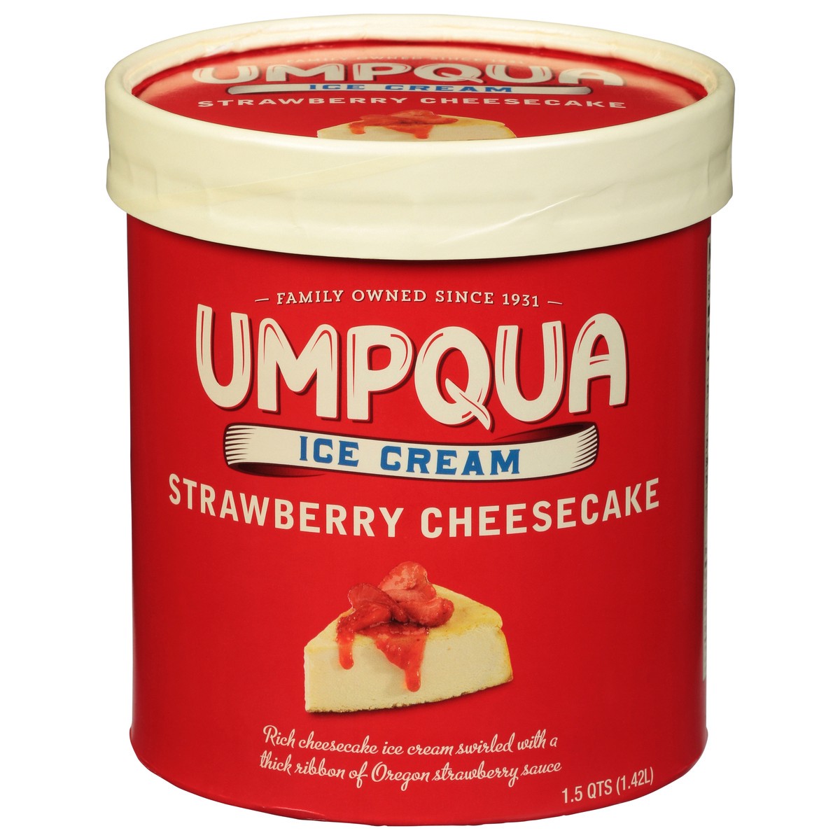 slide 1 of 1, Umpqua Strawberry Cheesecake Ice Cream, 1.75 qt