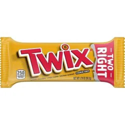 TWIX Caramel Cookie Chocolate Candy Bar Single Size