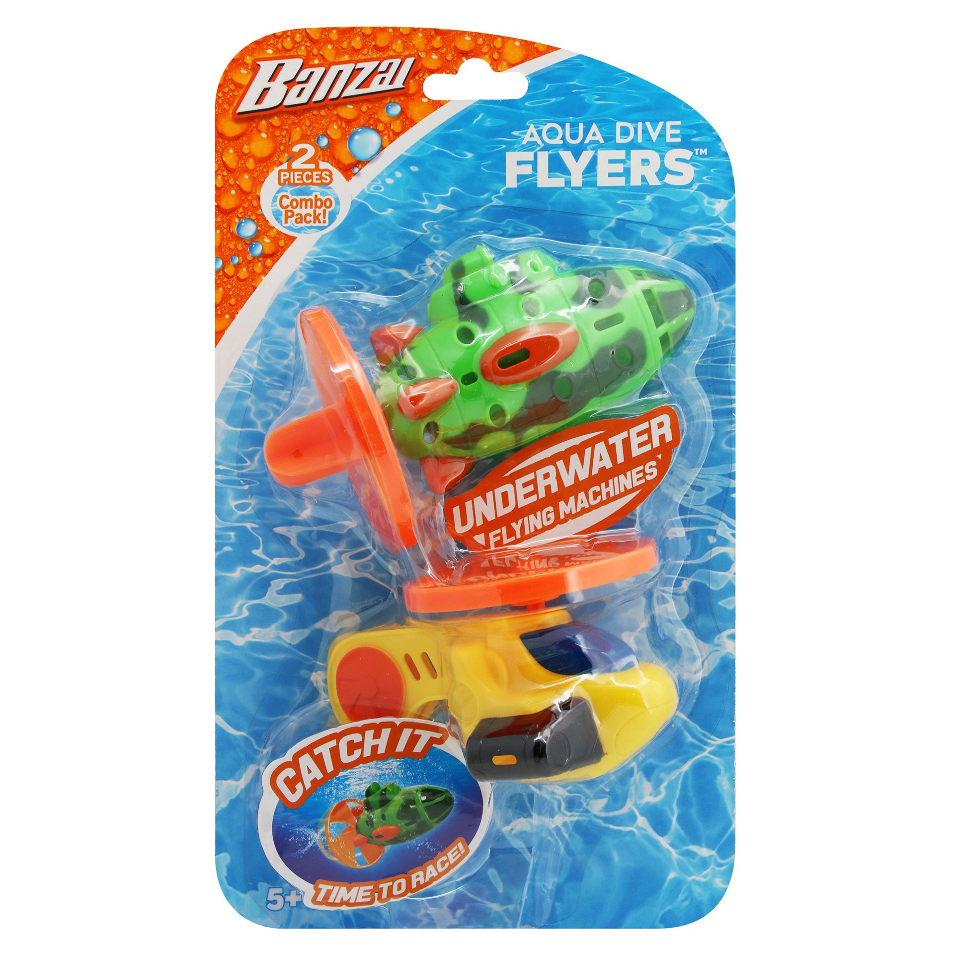 slide 1 of 1, Banzai Aqua Dive Flyers, 2 ct