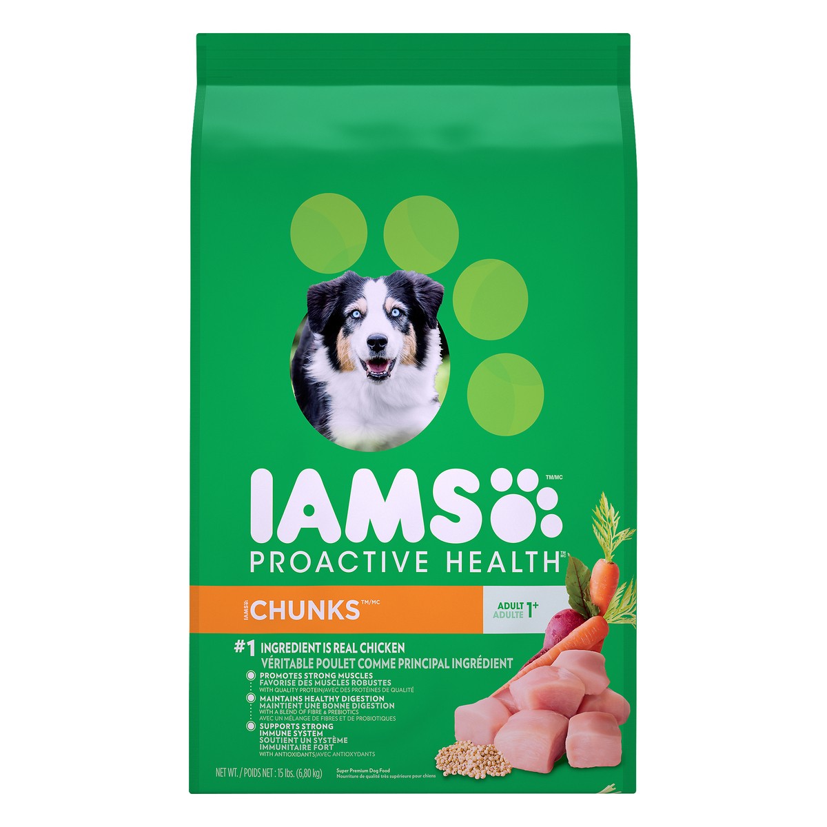 slide 10 of 14, Proactive Health Chunks Adult Super Premium Dog Food 15 lb. Bag, 15 lb