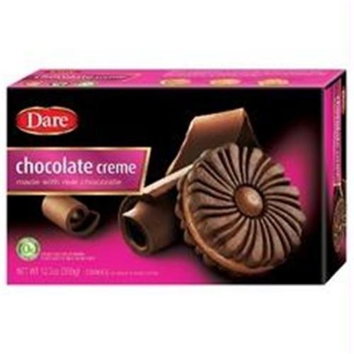 slide 1 of 1, Dare Chocolate Fudge Creme Cookies, 12.3 oz