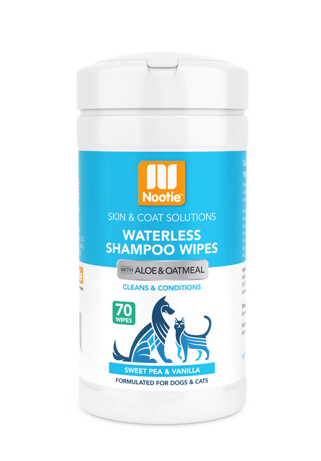 slide 2 of 3, Nootie Waterless Shampoo Wipes With Aloe & Oatmeal, 1 ct