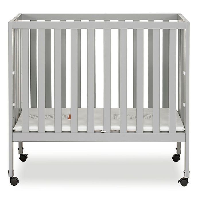 slide 3 of 5, Dream On Me Jett Mini Portable Folding Crib - Pebble Grey, 1 ct