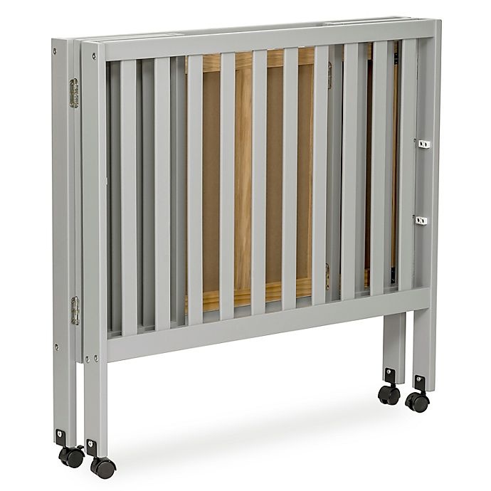 slide 4 of 5, Dream On Me Jett Mini Portable Folding Crib - Pebble Grey, 1 ct