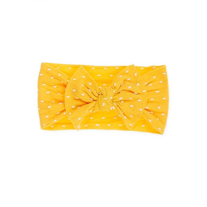 slide 1 of 1, Baby Bling Shabby Knot Sunshine Headband - Yellow, 1 ct