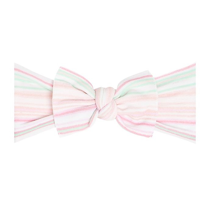 slide 1 of 2, Baby Bling Printed Knot Headband - Sweet Stripes, 1 ct