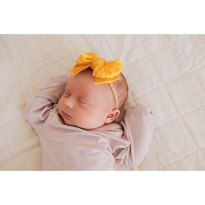 slide 2 of 2, Baby Bling Cable Knit Lil FAB Skinny Headband - Mustard, 1 ct