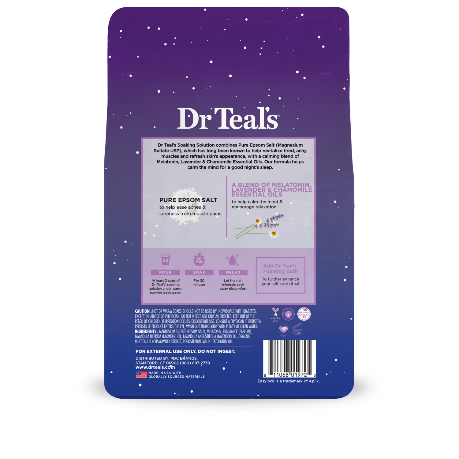 slide 2 of 6, Dr. Teal's Sleep Soak Pure Epsom Salt 3 lb, 3 lb