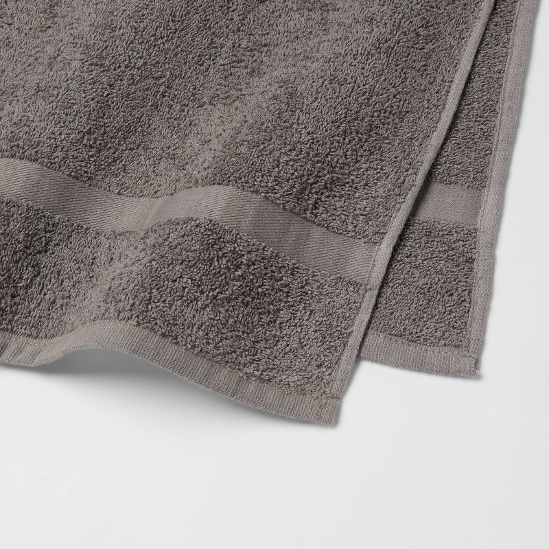 slide 3 of 4, Bath Towel Dark Gray - Room Essentials™: Lightweight Cotton Blend, Machine Washable, Terry Construction, 1 ct