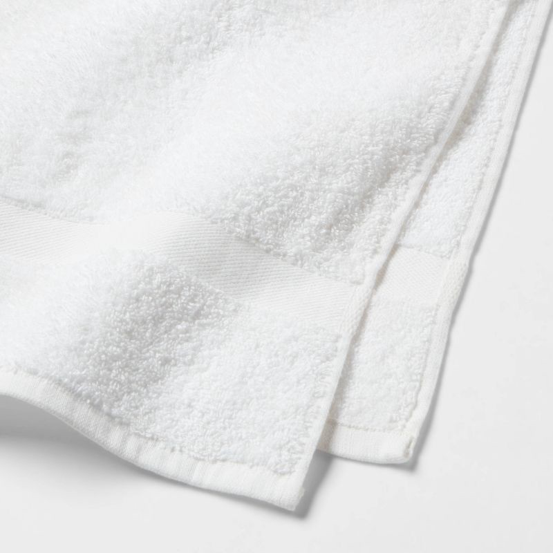 slide 3 of 4, Bath Towel White - Room Essentials™: Lightweight Cotton-Polyester Blend, Terry Construction, OEKO-TEX Certified, 1 ct