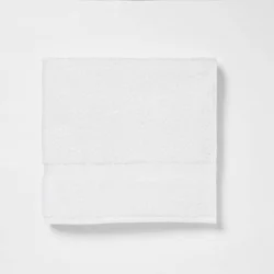 Bath Towel White - Room Essentials™: Lightweight Cotton-Polyester Blend, Terry Construction, OEKO-TEX Certified