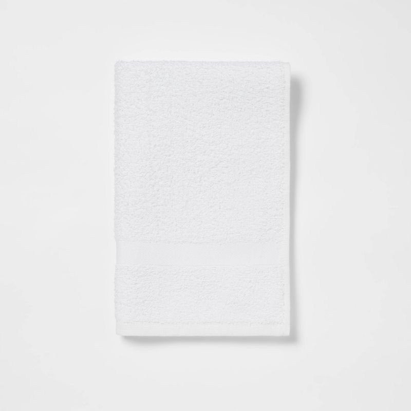 slide 3 of 4, 2pk Hand Towel Set White - Room Essentials™: Cotton Polyester Blend, Lightweight, OEKO-TEX Certified, 2 ct