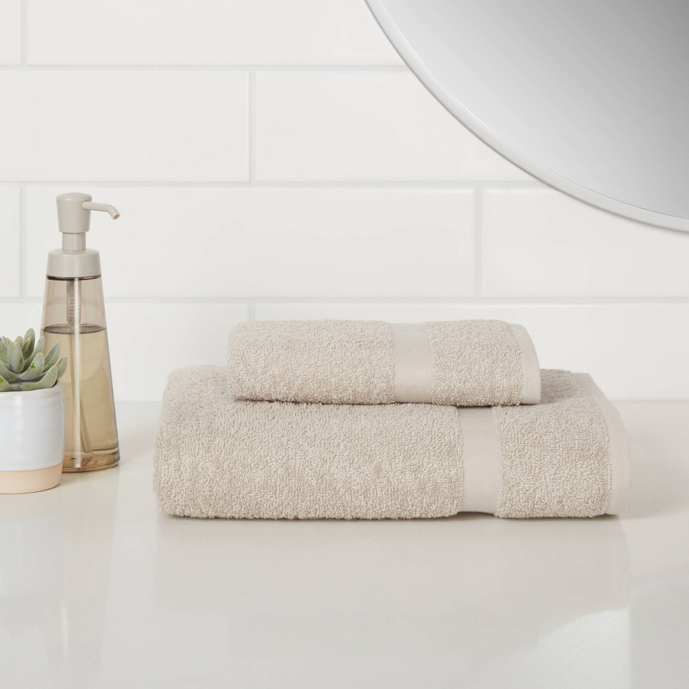 slide 2 of 3, Bath Towel Gray Sand - Room Essentials, 1 ct