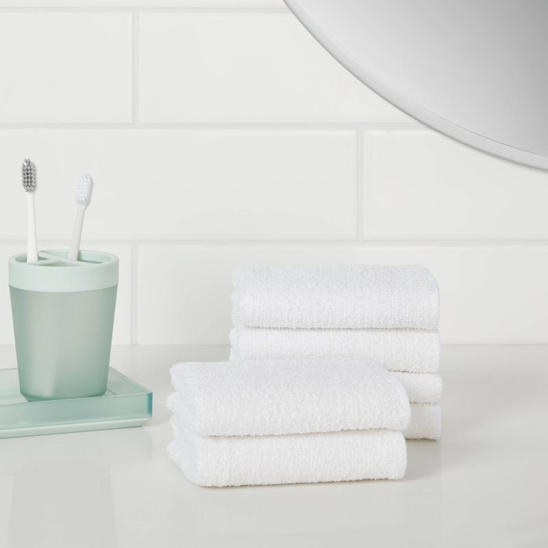 6pk Washcloth Set White - Room Essentials™