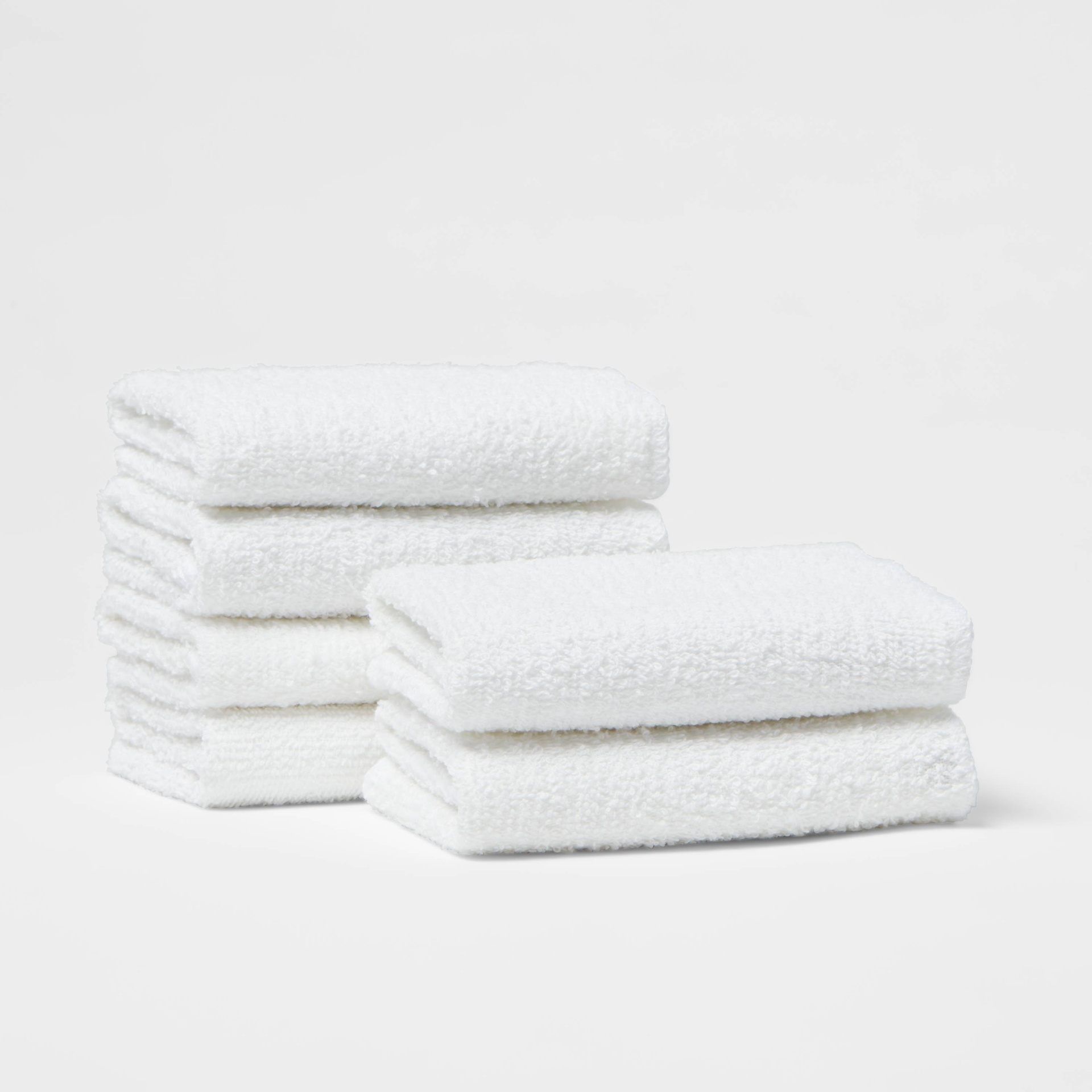 slide 1 of 4, 6pk Washcloth Set White - Room Essentials, 6 ct