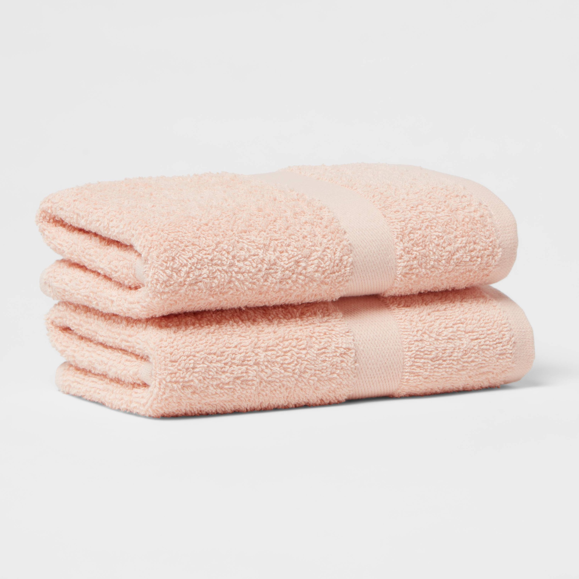 slide 1 of 4, 2pk Hand Towel Set Light Peach - Room Essentials, 2 ct