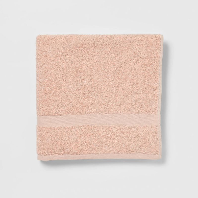 slide 1 of 4, Bath Towel Light Peach - Room Essentials™: Cotton Blend, Lightweight, Terry Construction, Machine Washable, 1 ct