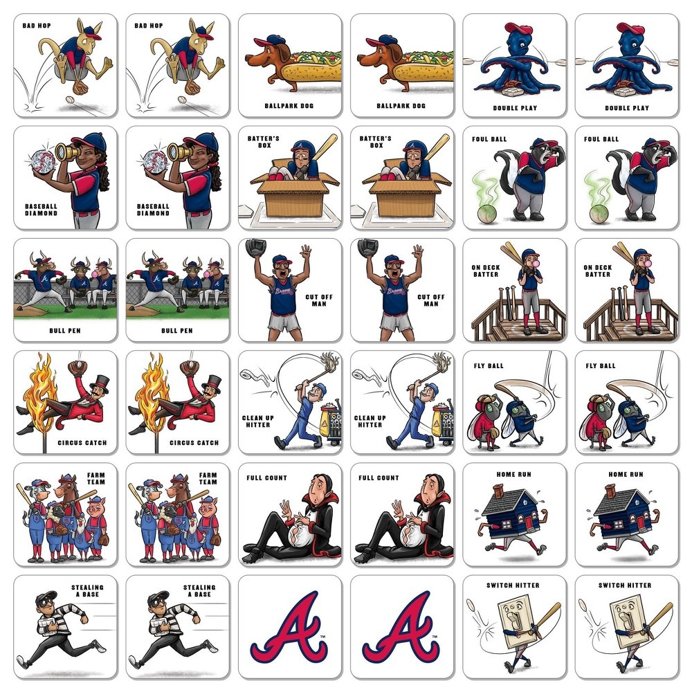 slide 2 of 5, MLB Atlanta Braves Memory Match Game, 1 ct