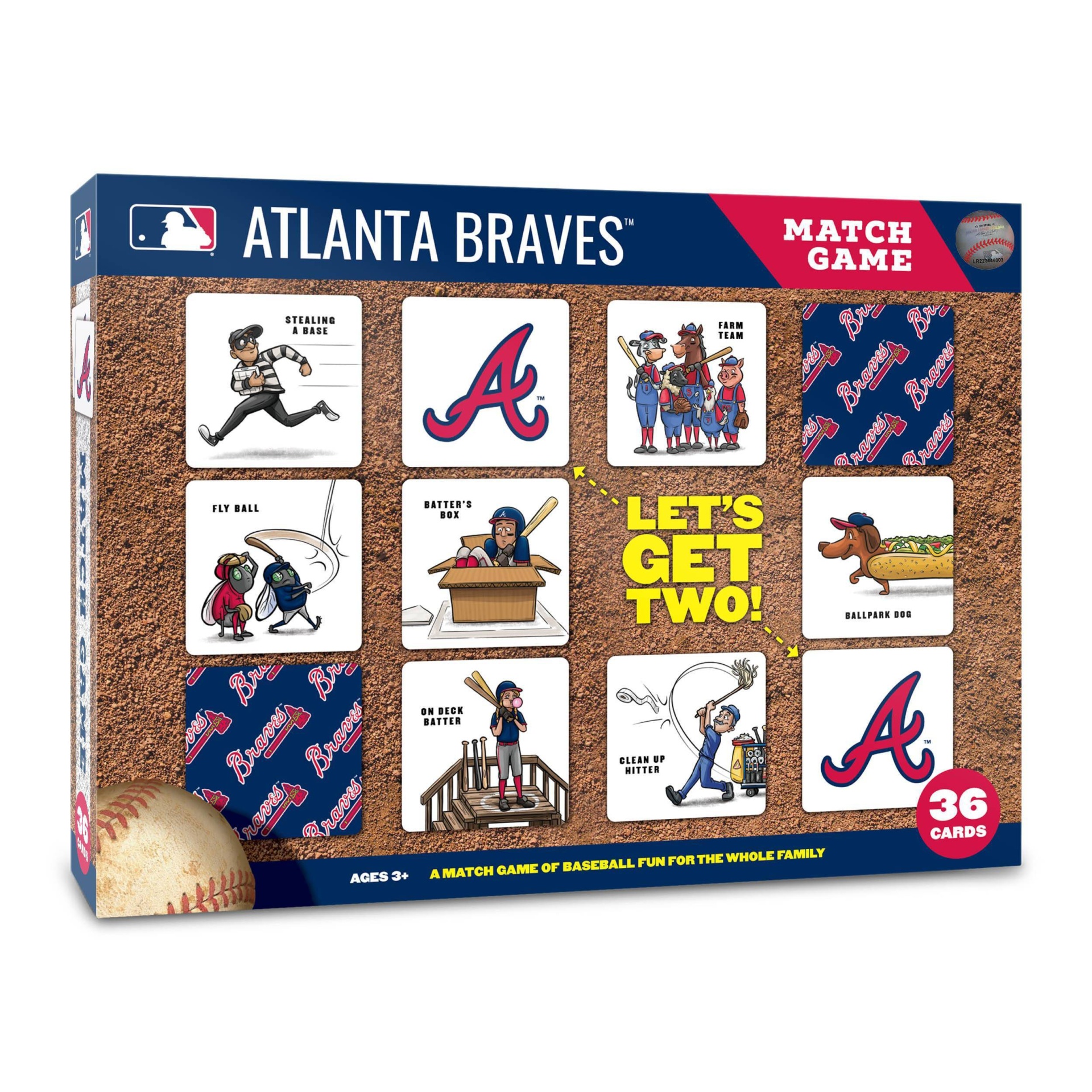 slide 1 of 5, MLB Atlanta Braves Memory Match Game, 1 ct