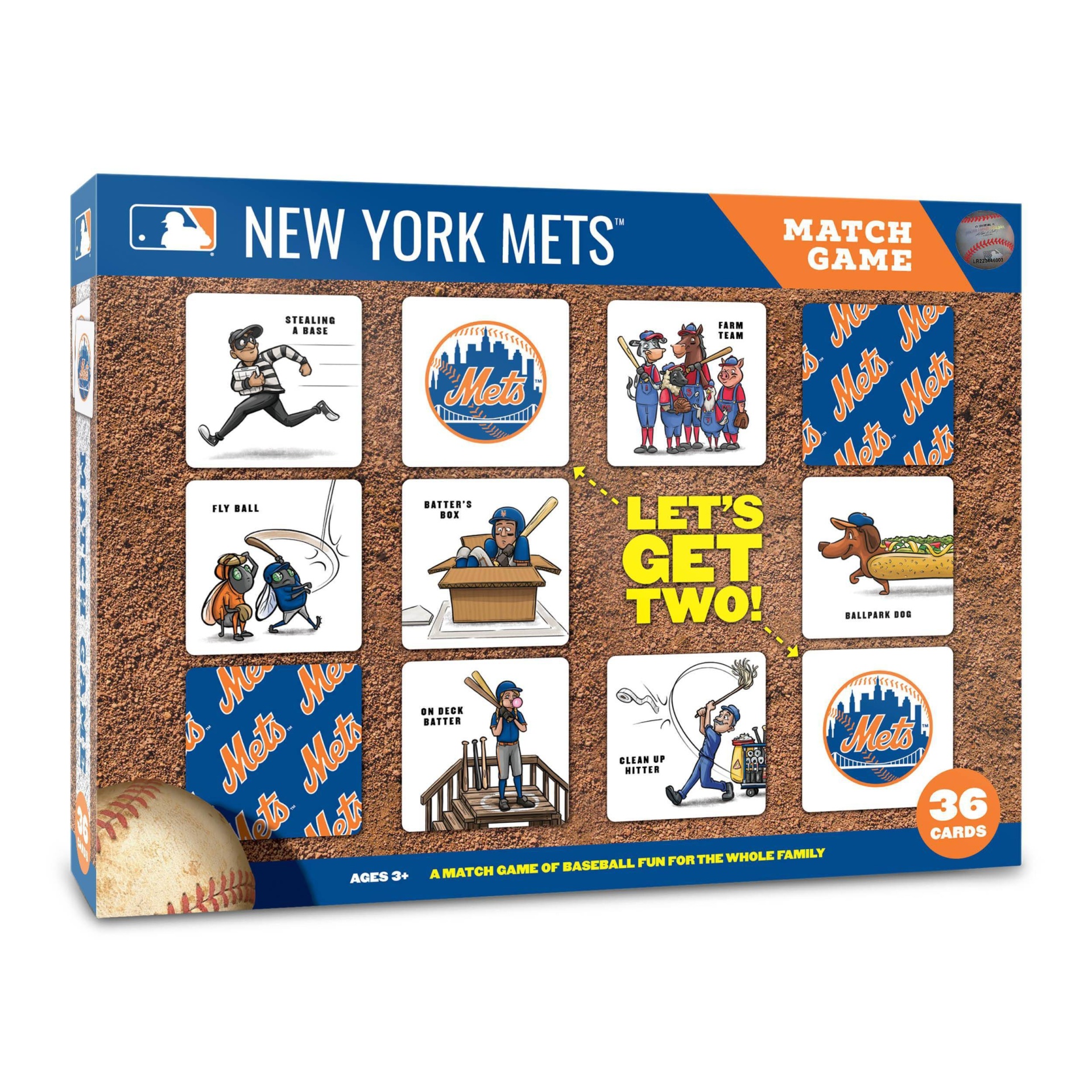 slide 1 of 5, MLB New York Mets Memory Match Game, 1 ct