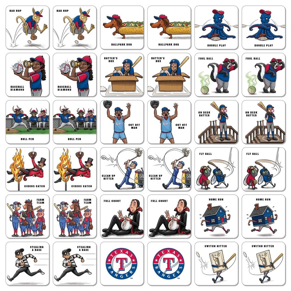 slide 2 of 5, MLB Texas Rangers Memory Match Game, 1 ct