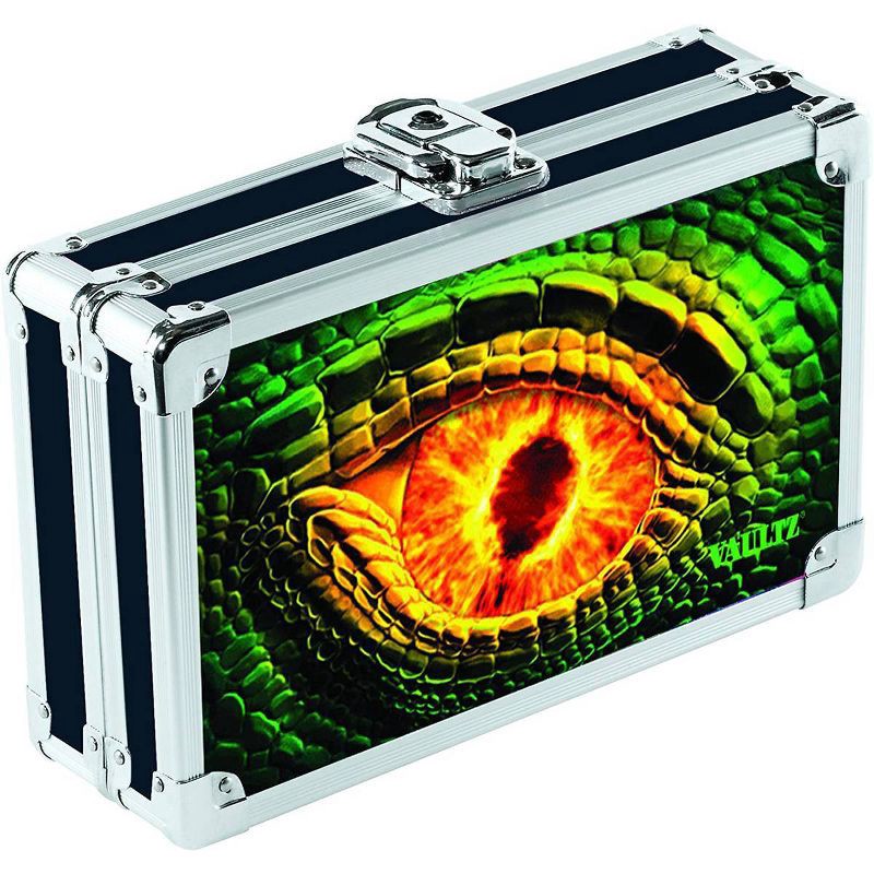 slide 1 of 3, Metal Pencil Box Adventure Dragon Eye - Vaultz: Multicolor Metal Pencil Case with Clasp Closure, 8.5" x 5" x 2.5", 1 ct