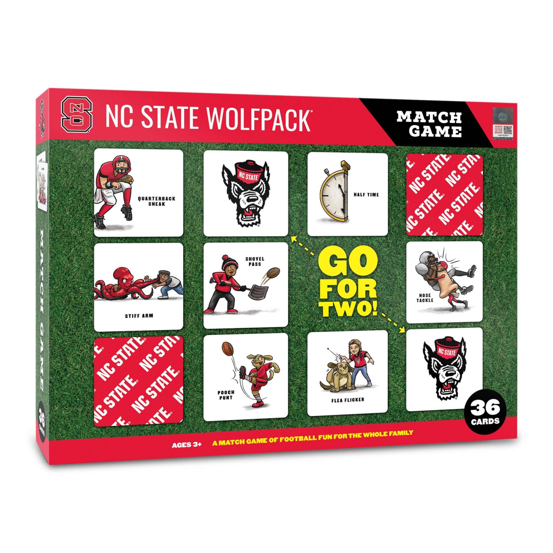 slide 1 of 5, NCAA NC State Wolfpack Football Match Game, 1 ct