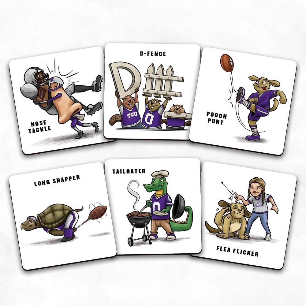 slide 3 of 5, NCAA TCU Horned Frogs Football Match Game, 1 ct