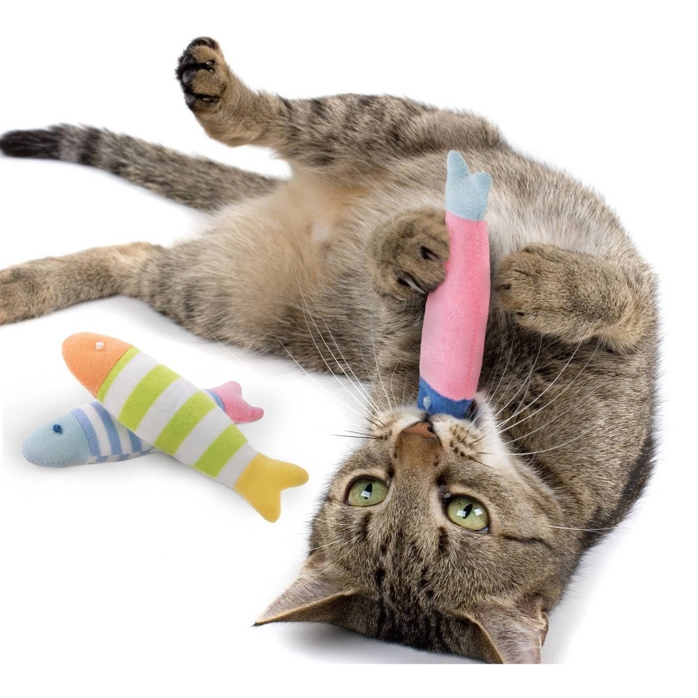 SmartyKat Catnip Fish Cat Toy 3 ct | Shipt