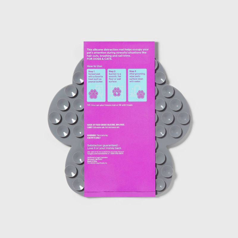 slide 3 of 3, Silicone Distraction Mat for Dogs - Gray - up&up™, 1 ct