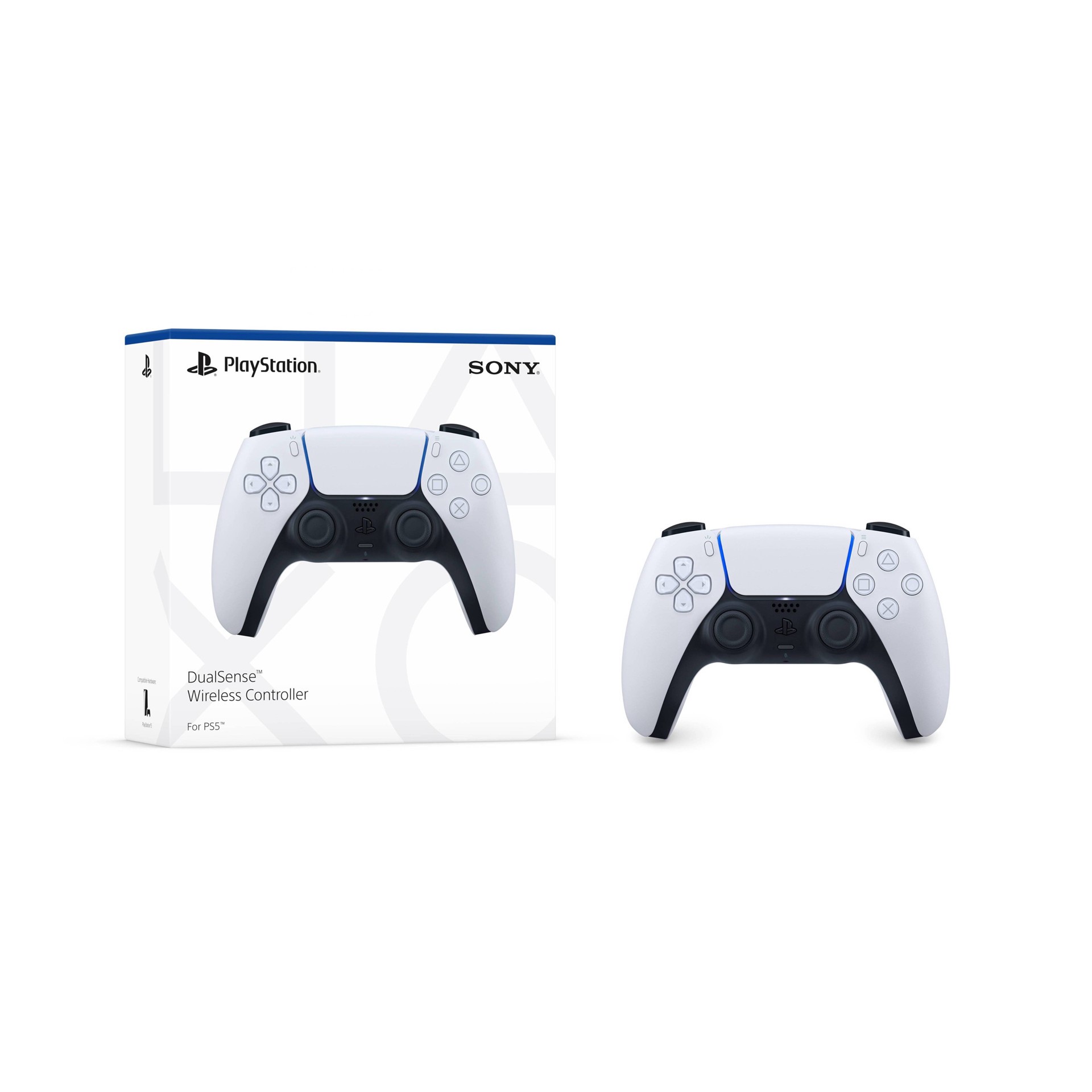 slide 6 of 6, DualSense Wireless Controller for PlayStation 5 - White/Black, 1 ct