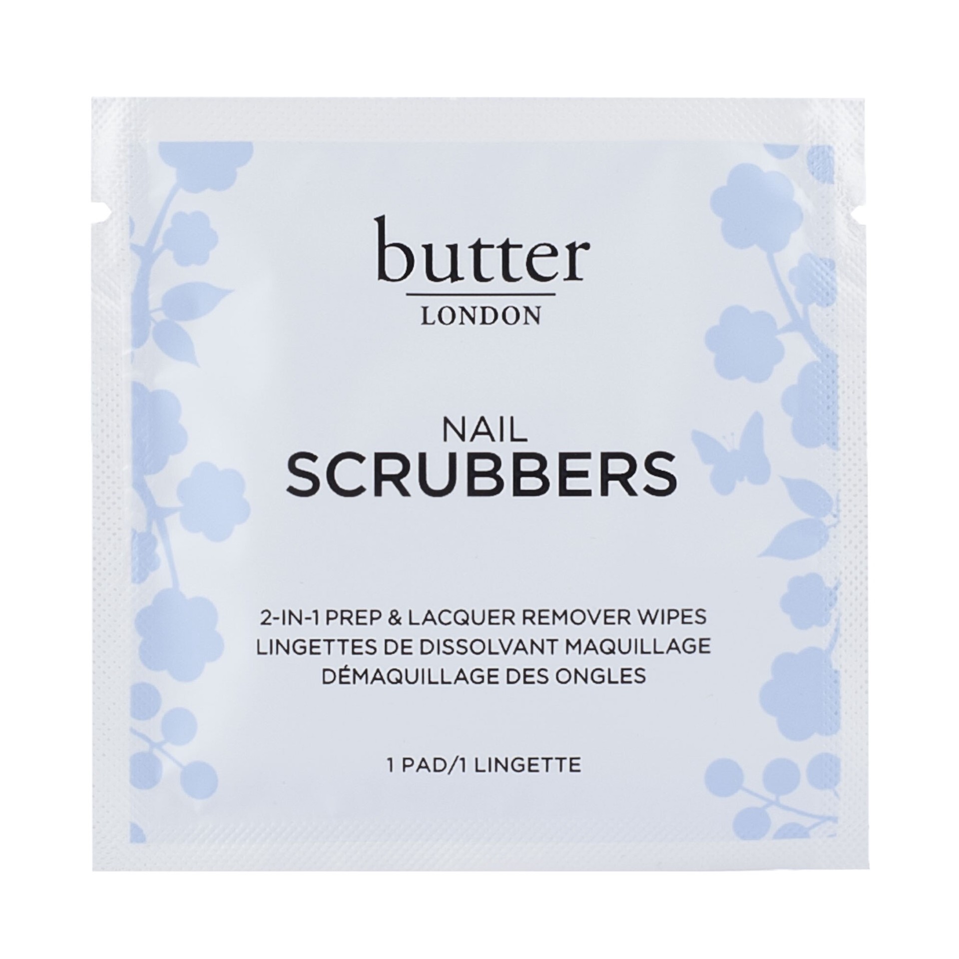 slide 3 of 3, Butter London Nail Scrubbers 2-In-1 Prep & Lacquer Remover Wipes, 10Ct, 10 ct
