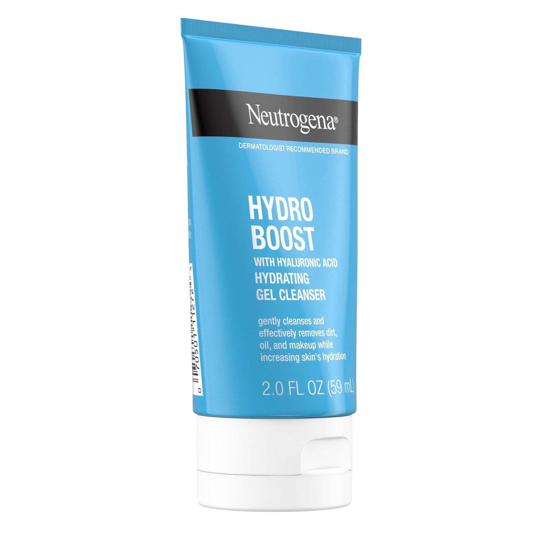 slide 3 of 11, Neutrogena Hydro Boost Lightweight Hydrating Facial Cleansing Gel, Makeup Remover with Hyaluronic Acid, Dermatologist Recommended, Hypoallergenic, and Non Comedogenic, Travel-Size, 2 oz